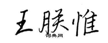 王正良王朕惟行書個性簽名怎么寫