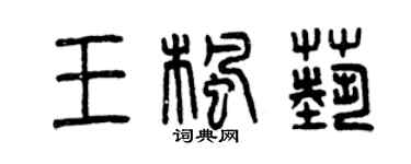 曾慶福王楓藝篆書個性簽名怎么寫