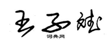 朱錫榮王子斌草書個性簽名怎么寫