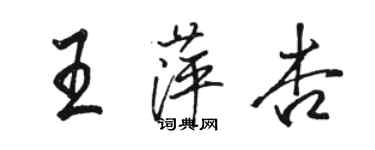 駱恆光王萍杏行書個性簽名怎么寫