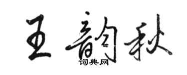 駱恆光王韻秋行書個性簽名怎么寫