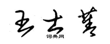 朱錫榮王士菁草書個性簽名怎么寫