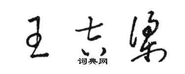 駱恆光王吉梁草書個性簽名怎么寫