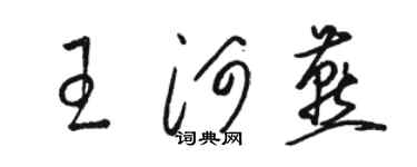 駱恆光王河燕草書個性簽名怎么寫