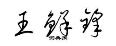 梁錦英王鮮鋒草書個性簽名怎么寫