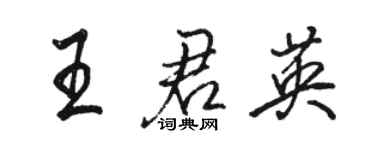 駱恆光王君英行書個性簽名怎么寫