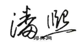 駱恆光潘熙草書個性簽名怎么寫