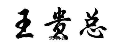 胡問遂王貴總行書個性簽名怎么寫