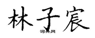 丁謙林子宸楷書個性簽名怎么寫