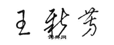 駱恆光王新芳草書個性簽名怎么寫