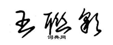 朱錫榮王聯彩草書個性簽名怎么寫