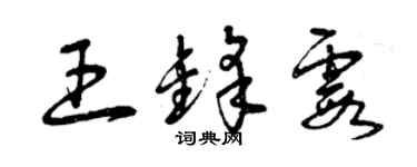 曾慶福王鋒霞草書個性簽名怎么寫