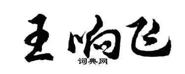 胡問遂王響飛行書個性簽名怎么寫