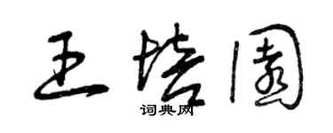 曾慶福王培園草書個性簽名怎么寫