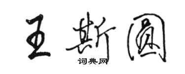 駱恆光王斯圓行書個性簽名怎么寫