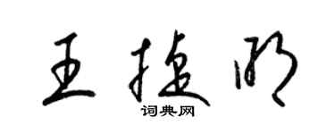 梁錦英王捷明草書個性簽名怎么寫