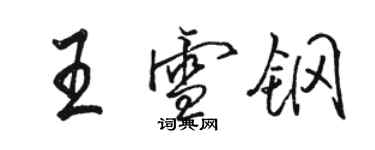 駱恆光王雪鋼行書個性簽名怎么寫