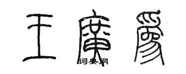 陳墨王廣為篆書個性簽名怎么寫