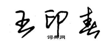 朱錫榮王印春草書個性簽名怎么寫