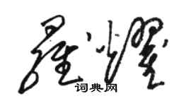 駱恆光羅耀草書個性簽名怎么寫