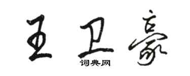 駱恆光王衛豪行書個性簽名怎么寫