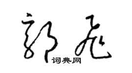 梁錦英郭飛草書個性簽名怎么寫