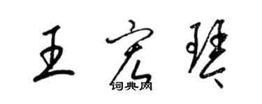 梁錦英王宏琴草書個性簽名怎么寫