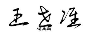 曾慶福王世準草書個性簽名怎么寫