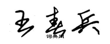 朱錫榮王春兵草書個性簽名怎么寫