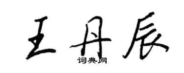 王正良王丹辰行書個性簽名怎么寫