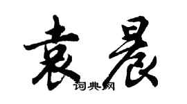胡問遂袁晨行書個性簽名怎么寫