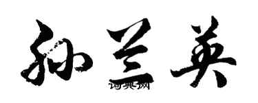 胡問遂孫蘭英行書個性簽名怎么寫