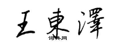 王正良王東澤行書個性簽名怎么寫