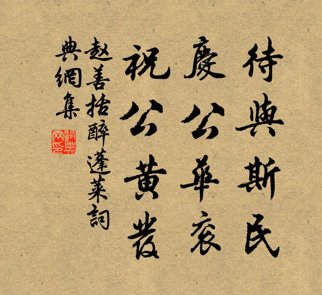 趙善括待與斯民,慶公華袞,祝公黃髮書法作品欣賞