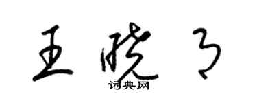 梁錦英王曉月草書個性簽名怎么寫