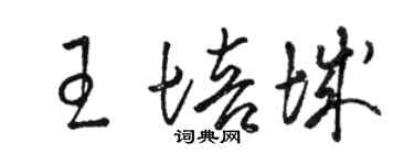 駱恆光王培城草書個性簽名怎么寫