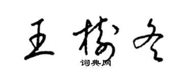 梁錦英王樹冬草書個性簽名怎么寫