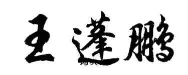 胡問遂王蓬鵬行書個性簽名怎么寫