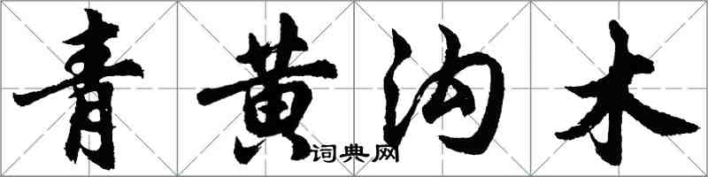 胡問遂青黃溝木行書怎么寫