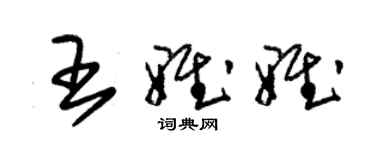 朱錫榮王雅雅草書個性簽名怎么寫