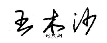 朱錫榮王木沙草書個性簽名怎么寫