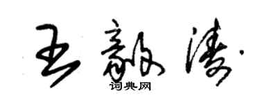 朱錫榮王毅濤草書個性簽名怎么寫