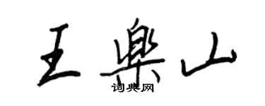 王正良王樂山行書個性簽名怎么寫