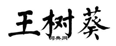 翁闓運王樹葵楷書個性簽名怎么寫