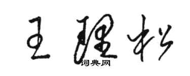 駱恆光王理松草書個性簽名怎么寫