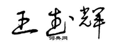 曾慶福王武輝草書個性簽名怎么寫