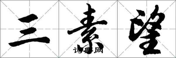 胡問遂三素望行書怎么寫