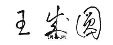 駱恆光王成圓草書個性簽名怎么寫