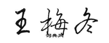 駱恆光王梅冬行書個性簽名怎么寫