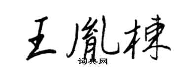 王正良王胤棟行書個性簽名怎么寫
